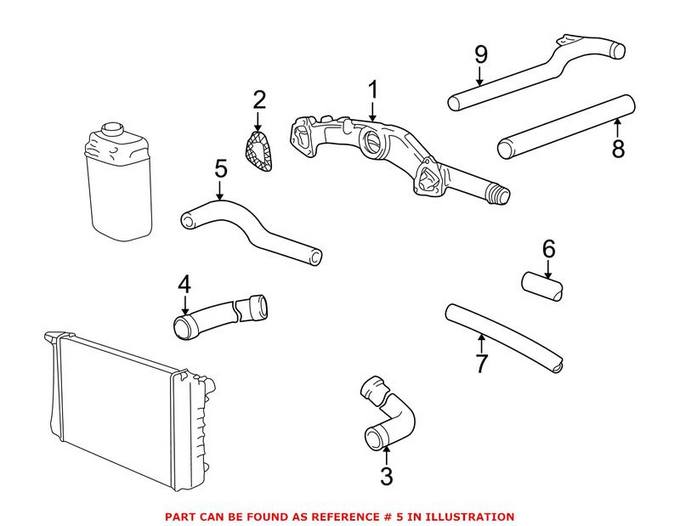 BMW Engine Coolant Hose 11531741417